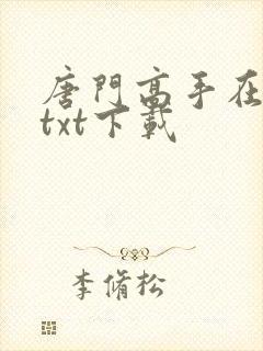 唐门高手在异世txt下载