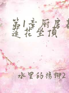 第1章厨房春潮莲花坐顶