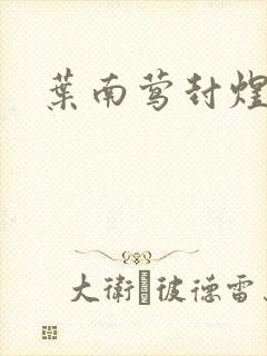 叶南莺封煜小说