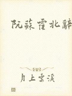 阮苏霍北辞小说