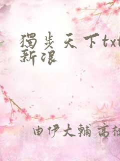 独步天下txt新浪