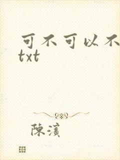 可不可以不嫁人txt