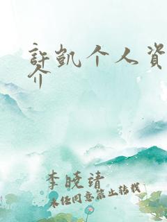 许凯个人资料简介