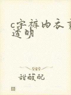 c字裤内衣秀全透明