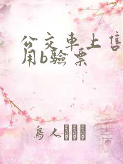 公交车上售票员用b验票