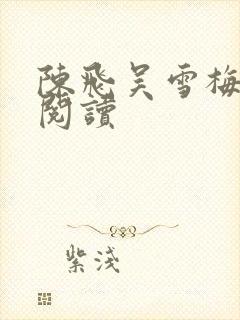 陈飞吴雪梅免费阅读
