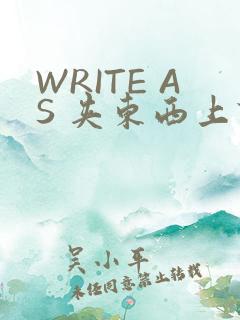 WRITE AS 夹东西上课
