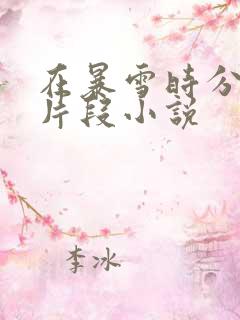 在暴雪时分高能片段小说