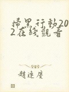 扫黑行动2022在线观看