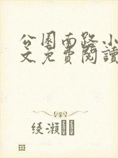 公园南路小说全文免费阅读