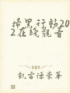 扫黑行动2022在线观看