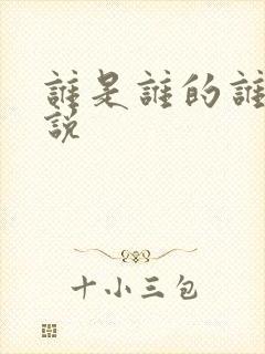 谁是谁的谁 小说