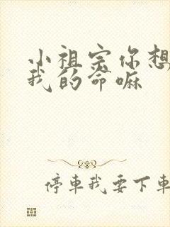 小祖宗你想要了我的命嘛