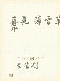 再见 薄雪草少年