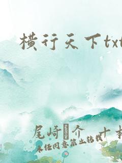 横行天下txt