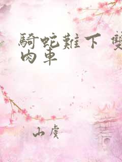 骑蛇难下 双 肉车