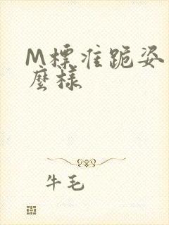 M标准跪姿是什么样