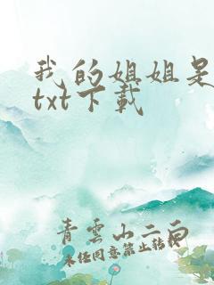 我的姐姐是美女txt下载