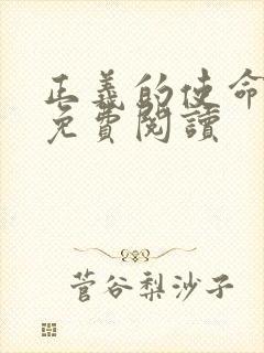 正义的使命全文免费阅读