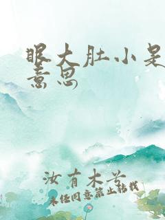 眼大肚小是什么意思