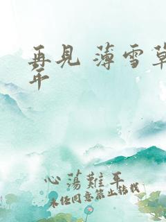 再见 薄雪草少年