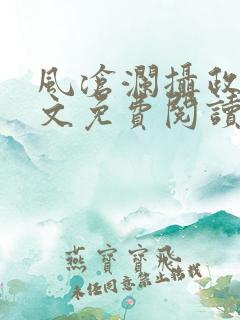 风沧澜摄政王全文免费阅读