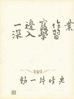 一边写作业一边深入学习