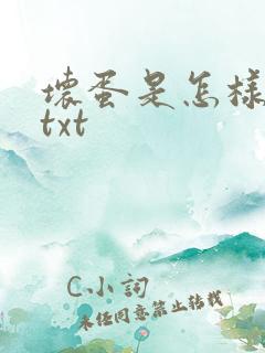 坏蛋是怎样炼成txt