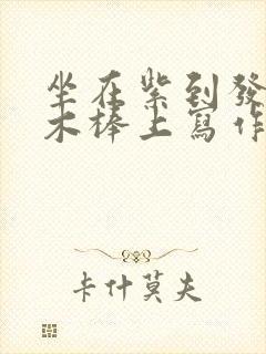 坐在紫到发黑的木棒上写作业