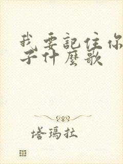 我要记住你的样子什么歌