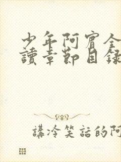 少年阿宾全文阅读章节目录