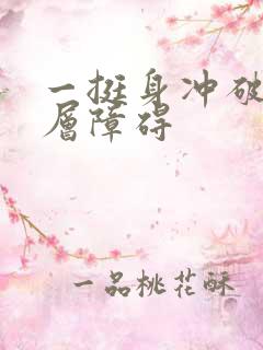 一挺身冲破了那层障碍