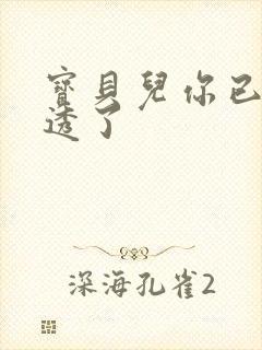 宝贝儿你已经湿透了