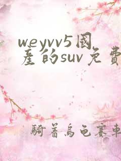 weyvv5国产的suv免费