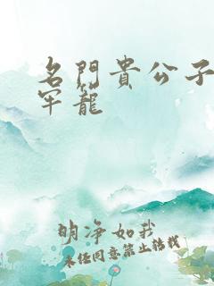 名门贵公子炙热牢笼