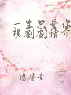 一生只爱你 电视剧剧情介绍