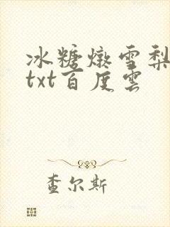 冰糖炖雪梨小说txt百度云