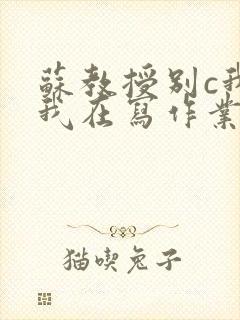 苏教授别c我了我在写作业视频