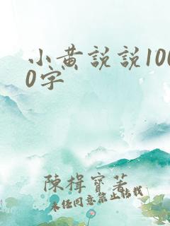 小黄说说1000字