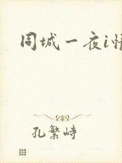同城一夜i情