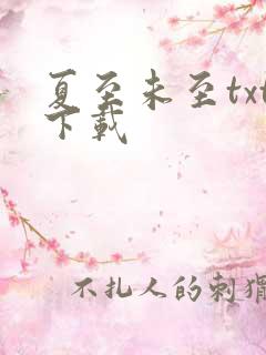 夏至未至txt下载