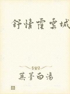 舒情霍云城小说