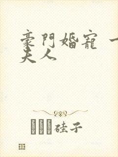 豪门婚宠 一品夫人