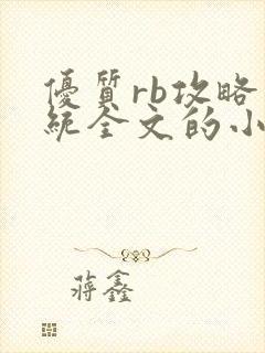 优质rb攻略系统全文的小说