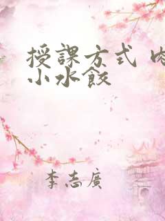 授课方式 肉馅小水饺