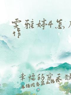 雯雅婷4怎么操作