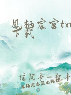 凤栖宸宫txt下载