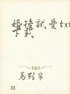 婚后试爱txt下载