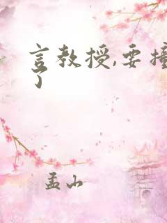 言教授,要撞坏了