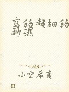 写的超细的开车秒湿